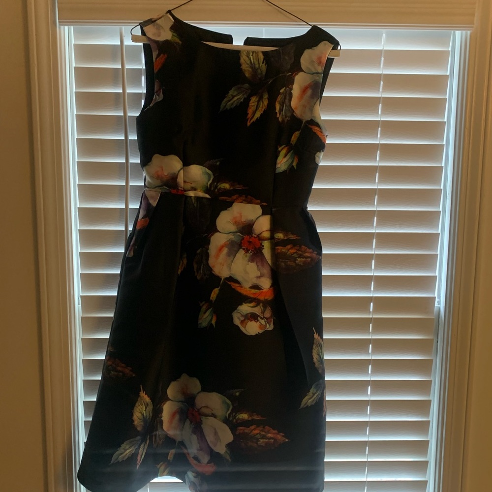 Black Floral Cocktail Dress